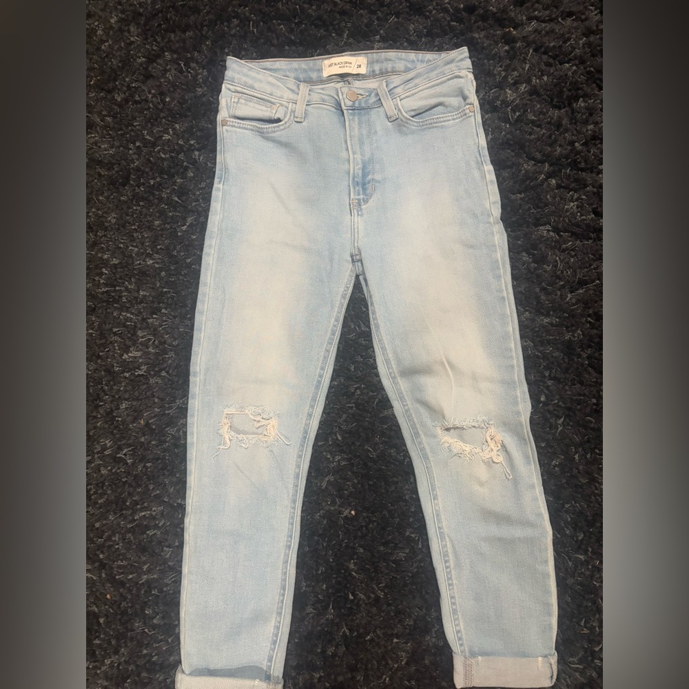 Just black denim skinny jeans SIZE 28.